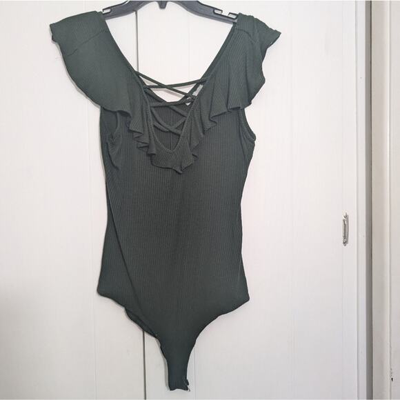 Charlotte Russe Tops - Charlotte Russe Ruffled Bodysuit